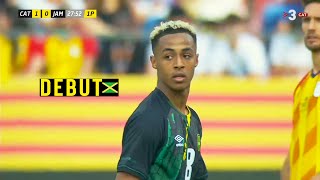 Omari Hutchinson Debut vs Catalonia  Jamaica 2022 [upl. by Ikilisav31]