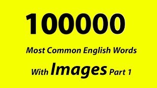 100000 Most Common English Words With Images Part 1 [upl. by Aiuqenehs]