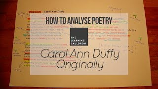 Carol Ann Duffys quotOriginallyquot  How to Analyse Poetry [upl. by Rye175]