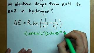 Energy Released ΔE for electron in Hydrogen Atom [upl. by Rist]