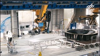 Highly automated manufacturing process for large aircraft structures in dry CFRP design [upl. by Hinda]