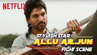 Allu Arjun Fight Scene  Ala Vaikunthapurramloo  Netflix India [upl. by Niamjneb]