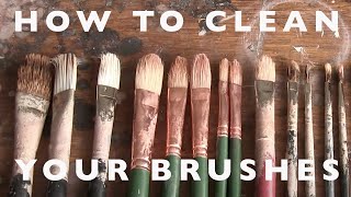 Art Materials  How to Clean Your Paint Brushes [upl. by Stubbs]