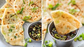 Scallion Pancakes with Dipping Sauce  Cong You Bing [upl. by Jaycee]