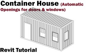 Revit Tutorial  Container House Wall Command [upl. by Morette]