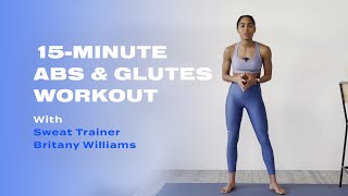 15Minute Abs amp Glutes Barre Workout With Britany Williams [upl. by Airrehs551]