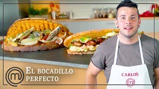 ¿Cómo hacer el bocadillo perfecto  Receta paso a paso con Carlos de MASTERCHEF 3 [upl. by Atlante]