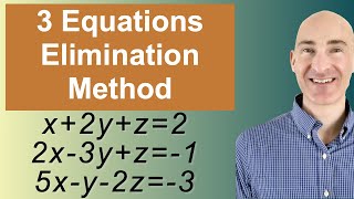 Solving Systems of 3 Equations Elimination [upl. by Croteau]