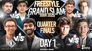 Gukesh vs Caruana  Quarter Finals Day 1 Freestyle Chess Grand Slam Tour 2025  Weissenhaus Germany [upl. by Adaran]