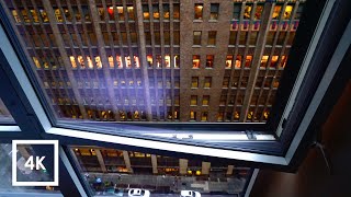 Open Window New York City Soundscape at Night Midtown Manhattan City Sounds 4k [upl. by Ttenrag]