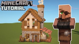 Minecraft  Weaponsmiths House Tutorial Villager Houses [upl. by Maletta]