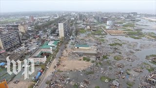 View the destruction from Cyclone Idai in Mozambique [upl. by Pavia]