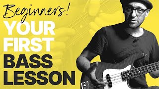 Beginner Bass Lesson Your Very First Steps [upl. by Michele470]