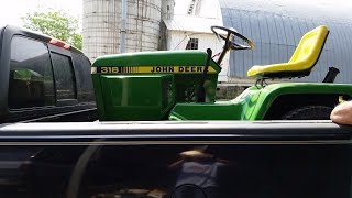 Driving Home the quotNewquot 1987 John Deere 316 Tractor [upl. by Trinetta]