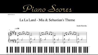 La La Land  Mia amp Sebastians Theme  Easy Piano Version  Free PDF Score [upl. by Birk936]