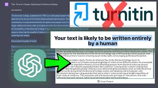 How to Bypass TurnItIn AI Writing Detection ChatGPT [upl. by Ebeohp]