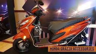 2017 Honda Grazia Accessories  Quick Look  AUTOBICS [upl. by Atinra587]