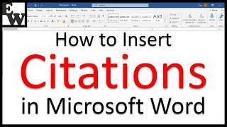 How to Insert Citations in Microsoft Word [upl. by Flori]