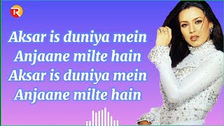 Aksar Is Duniya Mein  Dhadkan lyrics  Dhadkan  Aksar Is Duniya Mein lyrics [upl. by Ciredor]