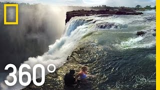 360° Victoria Falls – The Devils Pool  National Geographic [upl. by Averir]