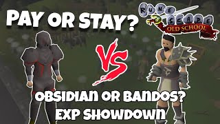 Pay or Stay 23  Obsidian Armor vs Bandos Setup  OSRS NMZ [upl. by Ahsienyt]