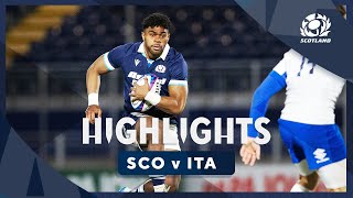 HIGHLIGHTS  Emerging Scotland v Italy U23 [upl. by Eelrebmik]