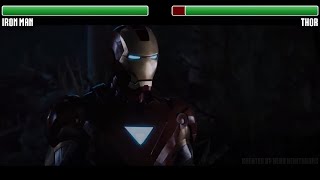 Iron Man vs Thor WITH HEALTHBARS  HD  Avengers [upl. by Omixam]