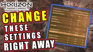 CHANGE these Settings RIGHT NOW  Horizon Forbidden West [upl. by Aaron]