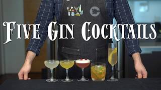 The 5 Easiest GIN Cocktails to Make at Home [upl. by Hardej990]