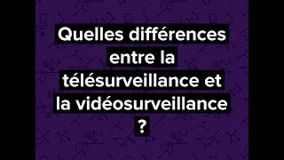 Vidéosurveillance et Télésurveillance  quelles différences [upl. by Otes]