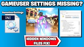 How To find Game User Settings Fortnite FIX FORTNITE SETTINGS [upl. by Otiragram]