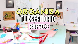 Cómo ordenar y organizar tu escritorio ¡RÁPIDO  Consejos de organización [upl. by Llertnov]