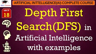 L18 Depth First SearchDFS in Artificial Intelligence with Solved Examples  Uninformed Search [upl. by Leugar50]