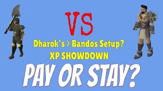 Pay or Stay 14  Dharoks vs Bandos Setup  OSRS NMZ [upl. by Leeth]