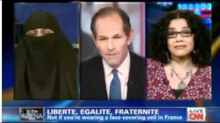 CNN French Niqab Ban Debate between Hebah Ahmed and Mona Eltahawy [upl. by Nennek]