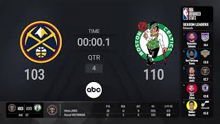 Denver Nuggets  Boston Celtics  NBA on ABC Live Scoreboard [upl. by Nylekoorb]