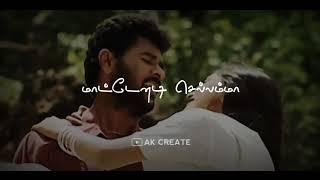 Kannukullae Unnai Vaithen  Whatsapp Status  Pennin Manadhai Thottu  AK Create [upl. by Ahtekal]