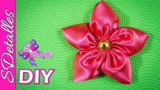 Como hacer flores Flores de Tela  8  Video 87  SDetalles  DIY [upl. by Elnore]