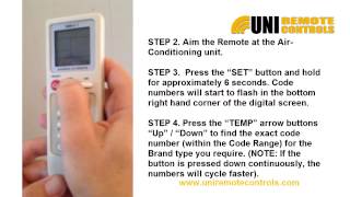 Universal Aircondition Remote Control Instructions [upl. by Karr677]