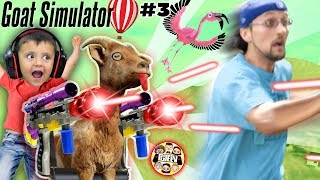 MY GOAT IS AFTER ME FGTeeV Goat Simulator Pay Day w Gary the Shark 3 [upl. by Notlaw]