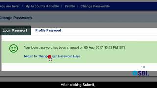 SBI RINB – How to Change Login or Profile Password on Online SBI [upl. by Yrad]