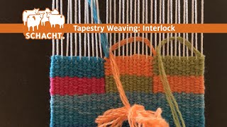 Tapestry Weaving Weft Interlock [upl. by Gelb]