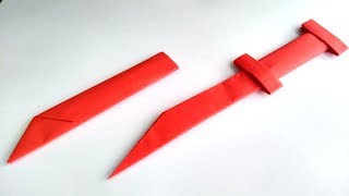 DIY Cómo hacer una Daga de papel  Manualidad Fácil [upl. by Broadbent]