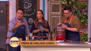 Receta Crema de avellana casera  Cocineros Mexicanos [upl. by Sackville219]