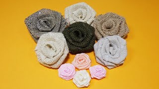 🌸Tutorial flores de tela fáciles🌸 [upl. by Marala]