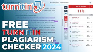 Free Turnitin Plagiarism Checker 2024 [upl. by Shoshana139]