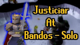 Justiciar Armor Worth SOLOING Bandos  Lets See [upl. by Gunthar]