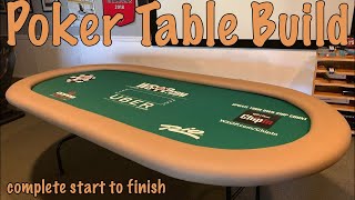 Poker Table Build from Start to Finish [upl. by Oralee]