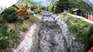 debris flow  22 août 2011  Crue torrentielle à Saint Julien Montdenis [upl. by Williamson]