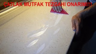 ÇATLAK MUTFAK TEZGAHI TAMİRİ Tezgahtadilatı1MutfakTezgahıOnarımı Çatlakdolguuygulaması Vlog [upl. by Yehtomit513]